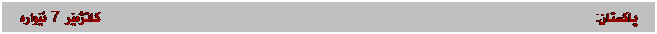 Text Box: پاکستان: کاتژمێر 7 ئێوارە